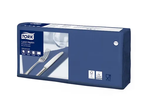 Servetten Tork 477215 2-laags 33x33cm blauw 1/4 vouw 200st.
