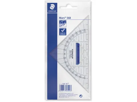 Geodriehoek 16 Cm, Met Afneembaar Handvat