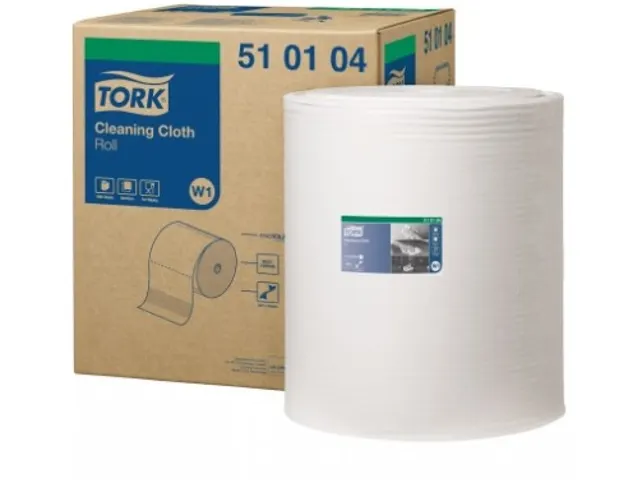 Chiffon de nettoyage Tork Premium Rouleau 510 Blanc 1ép