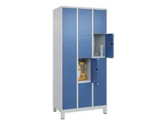 lockerkast,HxBxD 1950x900x500mm,3x4vakken,vak B 300mm,cil.-slot,voeten