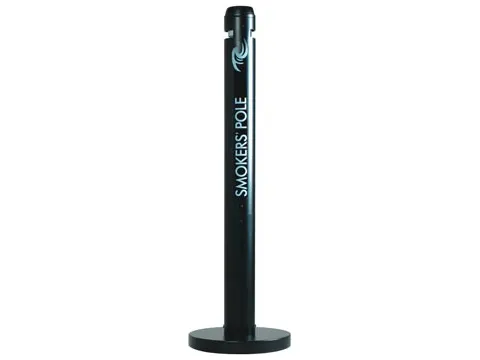 Rubbermaid peukenzuil Smokers' Pole 10,2x107,9cm zwart