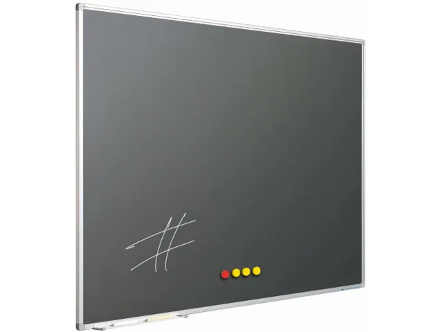 Krijtbord 120x300 cm Softline alu profiel 8mm grijs emaille