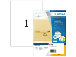 HERMA 10783 Transparante folie-etiketten Mat A4 210x297mm 80 stuks