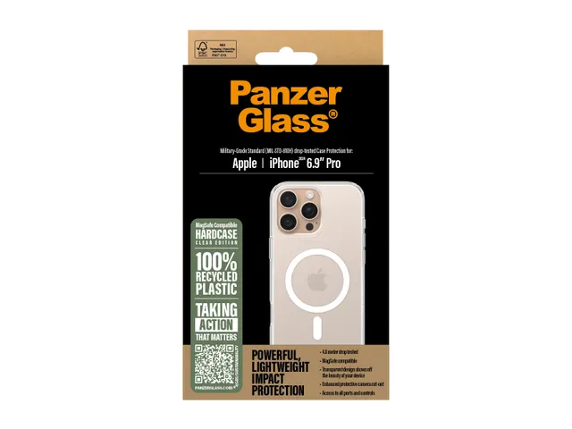 Coque rigide PanzerGlass MagSafe iPhone 16 Pro Max transparent/blanc