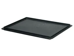 oplegdeksel,PP,v. ESD-stapelbak,BxD 400x300mm,zwart