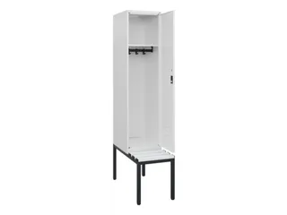 locker met bank,HxBxD 1950x400x815mm,1vak,vak B 400mm,draaigrendel - 2