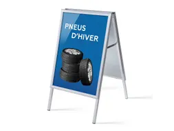 Stoepbord A1 complete set met print "PNEUS D'HIVER"