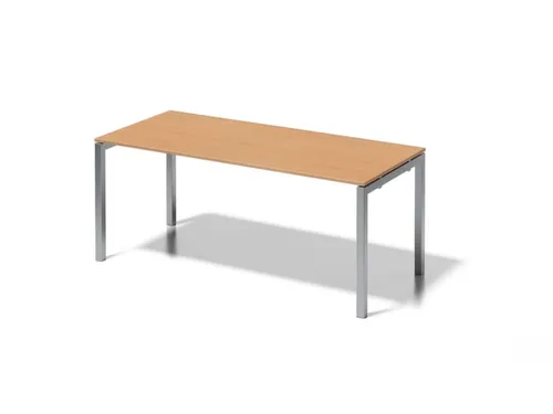bureau HxBxD 740x1800x800mm blad beuken 4-voeten zilverkleurig