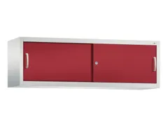 opzetkast,v. schuifdeurkast,romp RAL7035,front RAL3003