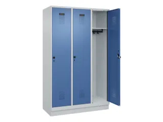 locker,HxBxD 1950x1200x500mm,3vak,vak B 400mm,draaigrendel,sokkel - 2