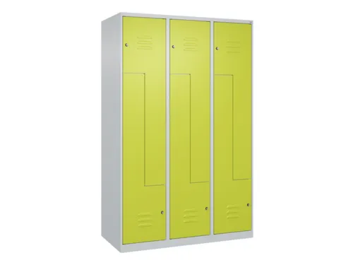 Z-garderobekast,HxBxD 1850x1200x500mm,vak B 200/400mm,cil.-slot
