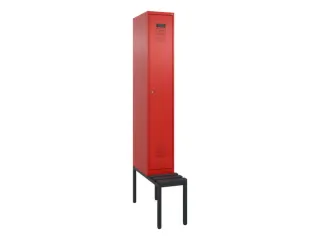 locker met bank,HxBxD 2120x300x815mm,1vak,vak B 300mm,cilinderslot - 2