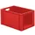 Euronorm-stapelbak 61 Liter Rood 320x600x400mm Wanden/bodem Gesloten
