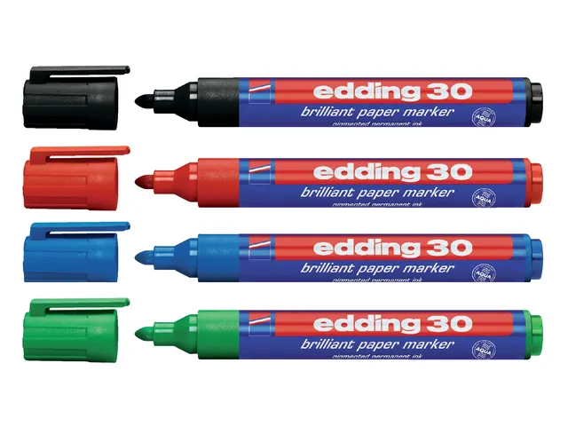 Marqueur edding 30 brilliant ogive 1,5-3mm noir