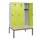 locker met bank,HxBxD 1950x1200x815mm,3vak,vak B 400mm,draaigrendel