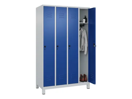 locker,HxBxD 1950x1200x500mm,4vak,vak B 300mm,draaigrendel,voeten