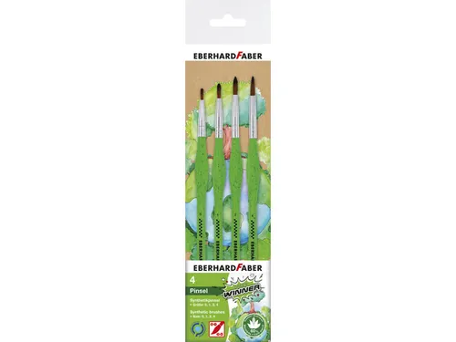 Penselenset Eberhard Faber Green Winner 4st. Fijn 0,1,2 en 4, syntheti