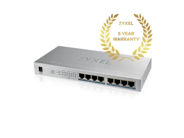 8 x RJ-45 10/100/1000, PoE, 240 x 105 x 26 mm, 610g