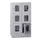 Vakkenkast Vensterdeuren 1187x630x500mm 6 Vakken 300mm Klink Sokkel