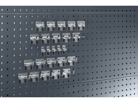 Assortiment De Supports P. Plaque De Rangement Perforée 25 Pièces