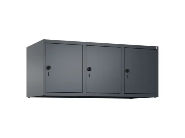 opzetkast,v. locker,3vak.,vak B 400mm,HxBxD 500x1200x500mm,vleugeldeur