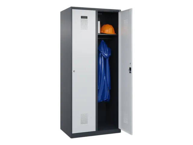locker,HxBxD 1850x800x500mm,2vak,vak B 400mm,cil.-slot,staand op vloer