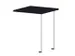 table de rallonge,haut. régl.,HxlxP 720-840x600x600mm,CC-noir