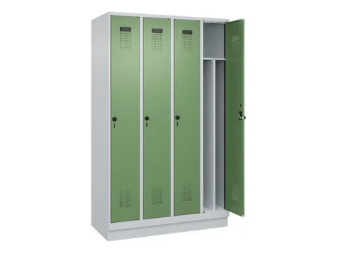 locker voor scheiding van kleding,HxBxD 1950x1200x500mm,4vak