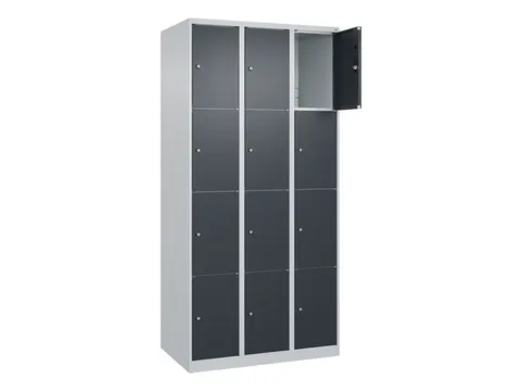 lockerkast,HxBxD 1850x900x500mm,3x4vakken,vak B 300mm,cil.-slot