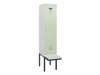 locker met bank,HxBxD 1950x400x815mm,1vak,vak B 400mm,cilinderslot - 2