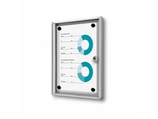 Muurvitrine Indoor Vergrendelbaar Brandwerend 1xA4 Zilver - 1
