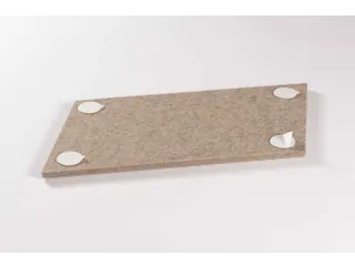 Akoestische PET-vilt Parallellogram tegels beige 30x25cm 22 stuks - 4