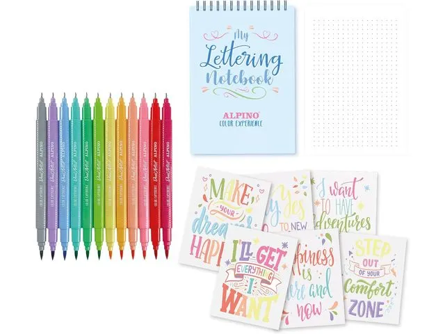 Color Experience Pastel Lettering stiften set van 12 stuks