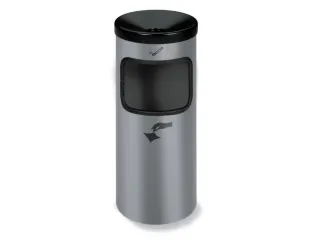 Veiligheidscombi-Asbak Vloeropstelling 10 Liter 410x180mm Staal Zilver - 1