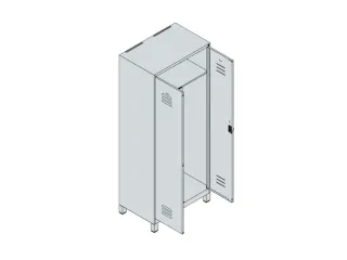 PBM-locker,HxBxD 1950x800x500mm,2vak,vak B 400mm,cil.-slot - 3