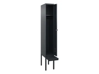 locker met bank,HxBxD 2120x300x815mm,1vak,vak B 300mm,draaigrendel - 2