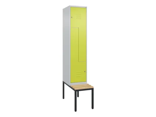 Z-garderobekast,HxBxD 2120x400x815mm,2vak,vak B 400mm,cil.-slot