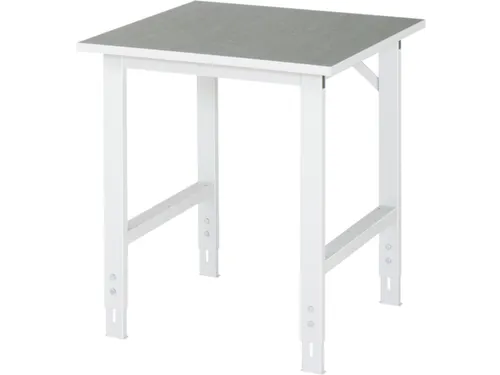 werkbank,HxBxD 760-1080x750x800mm,houtblad,m. linoleumlaag