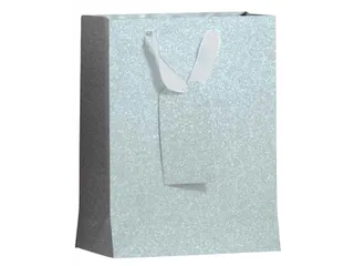 Cadeautas IG Group Zilver glitter 175x98x229mm - 2
