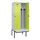 locker met bank,voor scheiding van kleding,HxBxD 2120x800x815mm,2vak