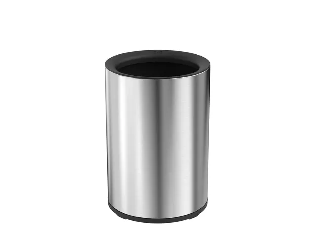 Afvalbak Classic Round Open Top Bin 10 liter Mat RVS
