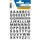 Etiket Herma 4158 10mm Letters A-Z Zwart Folie 63 stuks