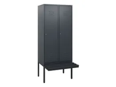 locker met bank,HxBxD 1950x800x815mm,2vak,vak B 400mm,cil.-slot
