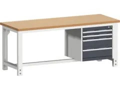 werkbank,HxBxD 740-1140x2000x750mm,beukenblad,draagverm. 1500kg