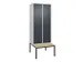 locker voor scheiding van kleding,HxBxD 2120x800x815mm,2vak