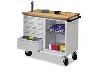 Werkplaatswagen 5 Laden 400kg Staalplaat Ral7035 Front Ral5010