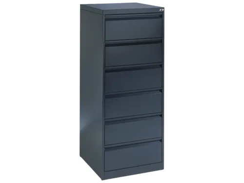 Fichekast 1357x553x590mm 6 Laden 2 Kaartenbakken per Lade RAL7021