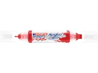 Acrylmarker edding e-5400 3D double liner verkeersrood - 1
