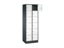 lockerkast,HxBxD 1950x620x500mm,2x6vakken,cil.-slot,sokkel