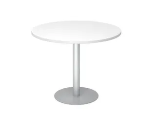 vergadertafel,HxØ 745x1000mm,rond,schotelvoet zilverkleurig,ronde bui - 1